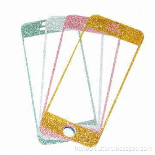 Colorful Glitter Effect Screen Protectors for iPhone 5S/5/4S/4, Made of High Transparent Film